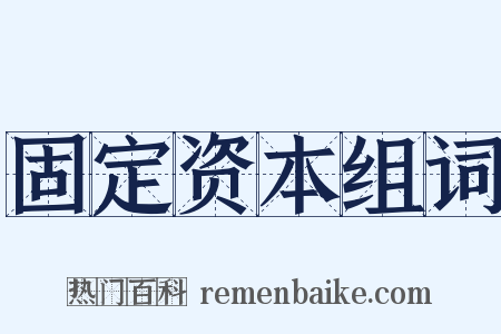 固定资本组词是什么意思的图片